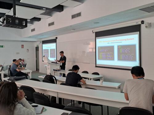 Danny A. Lachos Perez, Senior Network Engineer at BENOCS, leading a workshop at IEEE Netsoft 2023